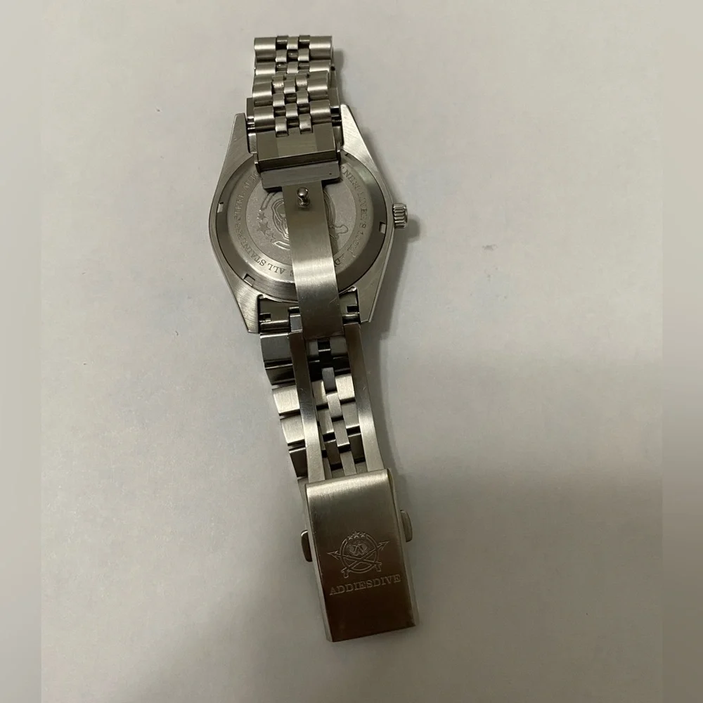 ADDIESDIVE AD2118 Men's Watch Automatic Mechanical Seiko NH35 Baby Blue Dial